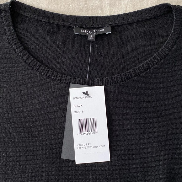 Lafayette 148 Short Sleeve Ruffle Hem Blouse - Picture 8 of 9